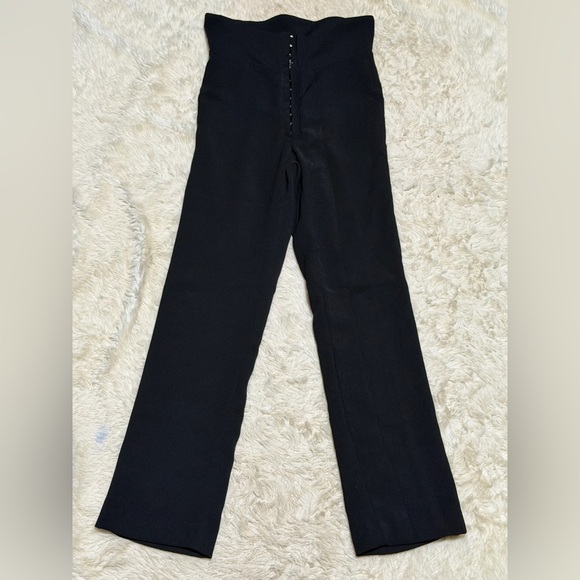 NWT House of CB Ava Black Fold Front Trousers - Size Small - Picture 2 of 5